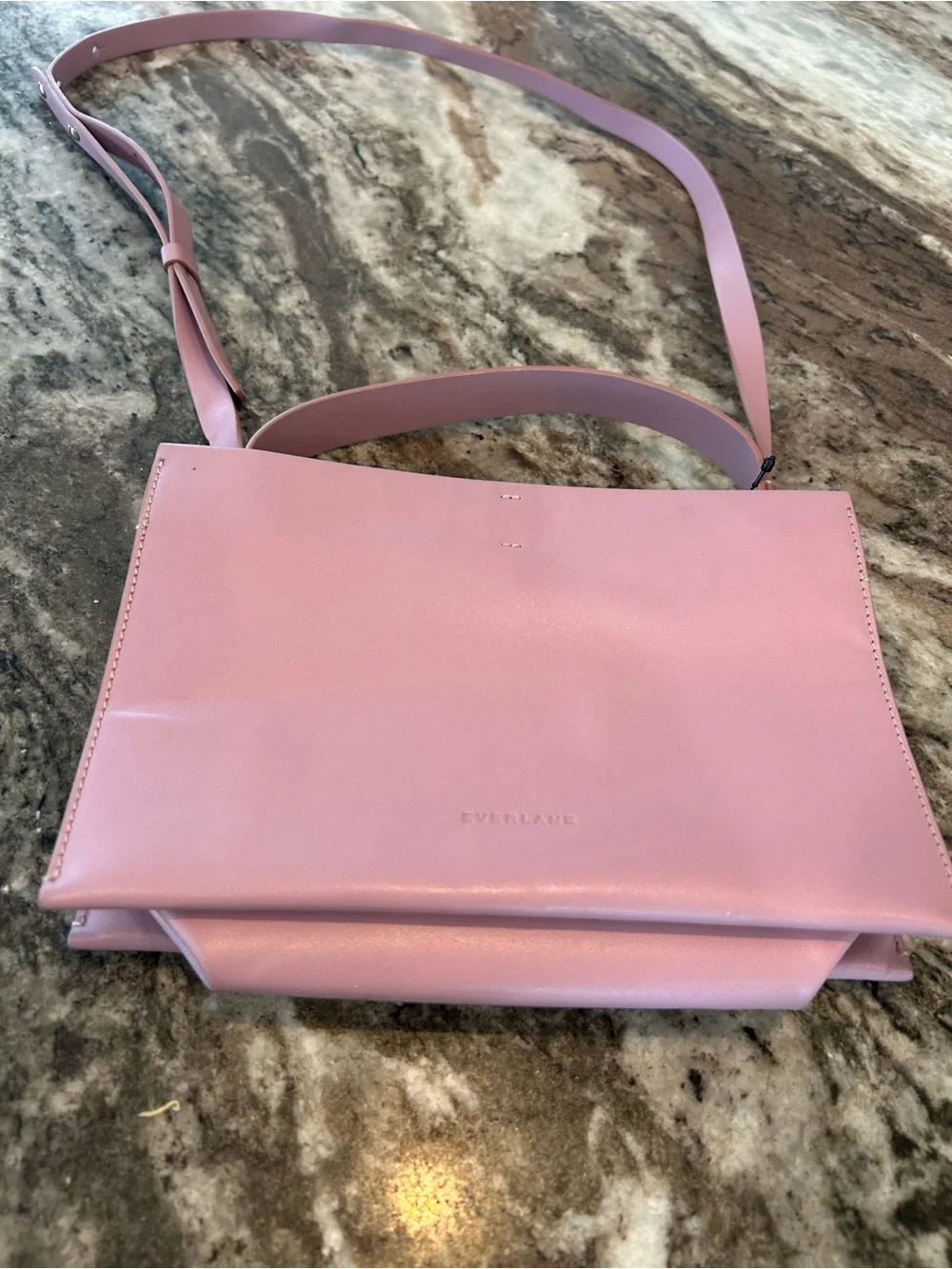 Everlane Lilac Pink the lunch box Bag made in Italy a few scuffs wear